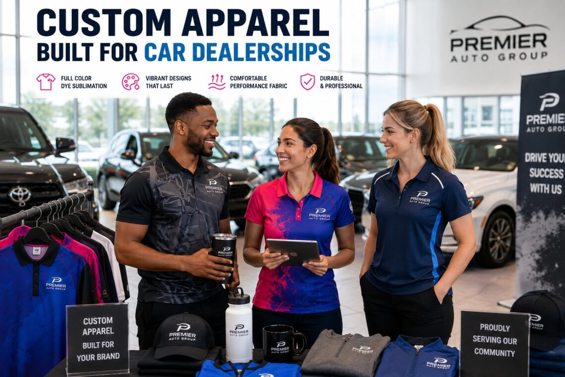 Car Dealerships Apparels With Dye Sublimation