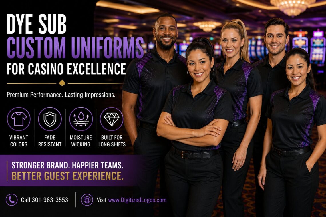 Dye Sub Custom Uniforms for Casino Branding