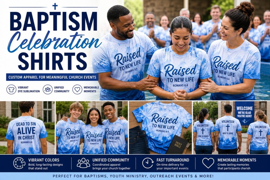 Baptism Celebration Shirts for Churches & Events
