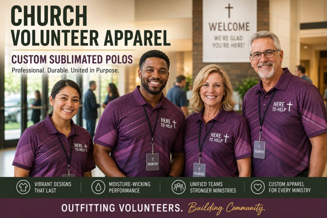 Church Volunteer Apparel: Custom Sublimated Polos GuideChurch Volunteer Apparel: Custom Sublimated Polos Guide