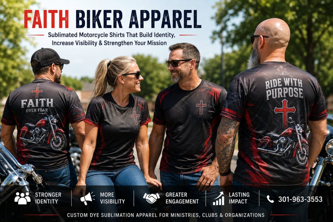 Faith Biker Apparel: How Sublimated Motorcycle Shirts Strengthen Identity, Visibility, and Brand Recognition