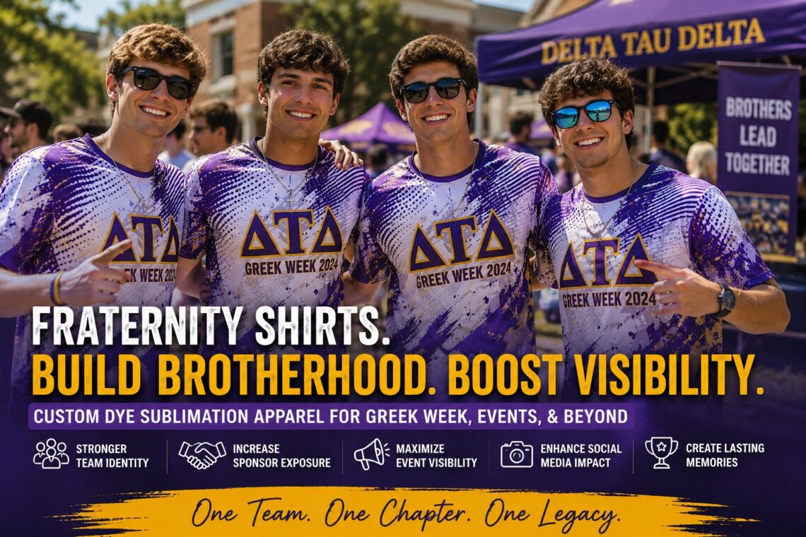 Fraternity Shirts: How Custom Apparel Builds Greek Identity, Sponsor Visibility, and Event Engagement