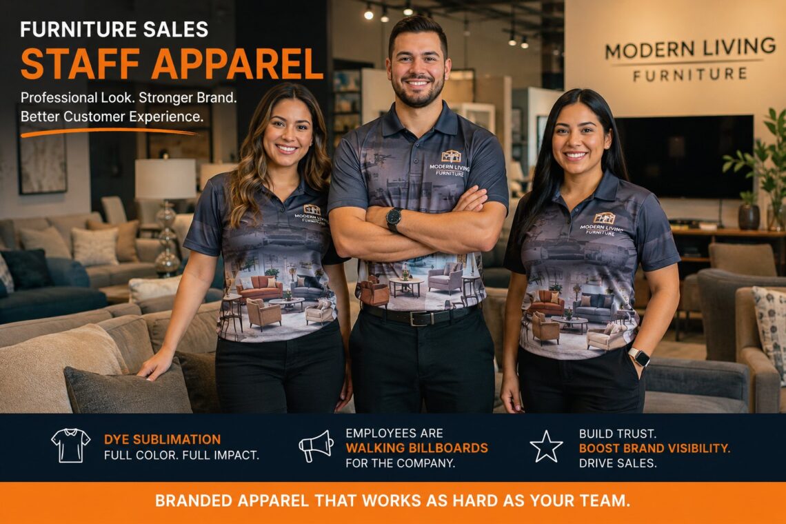 Furniture Sales Staff Apparel: How Branded Apparel Drives Visibility, Trust, and Sales Growth