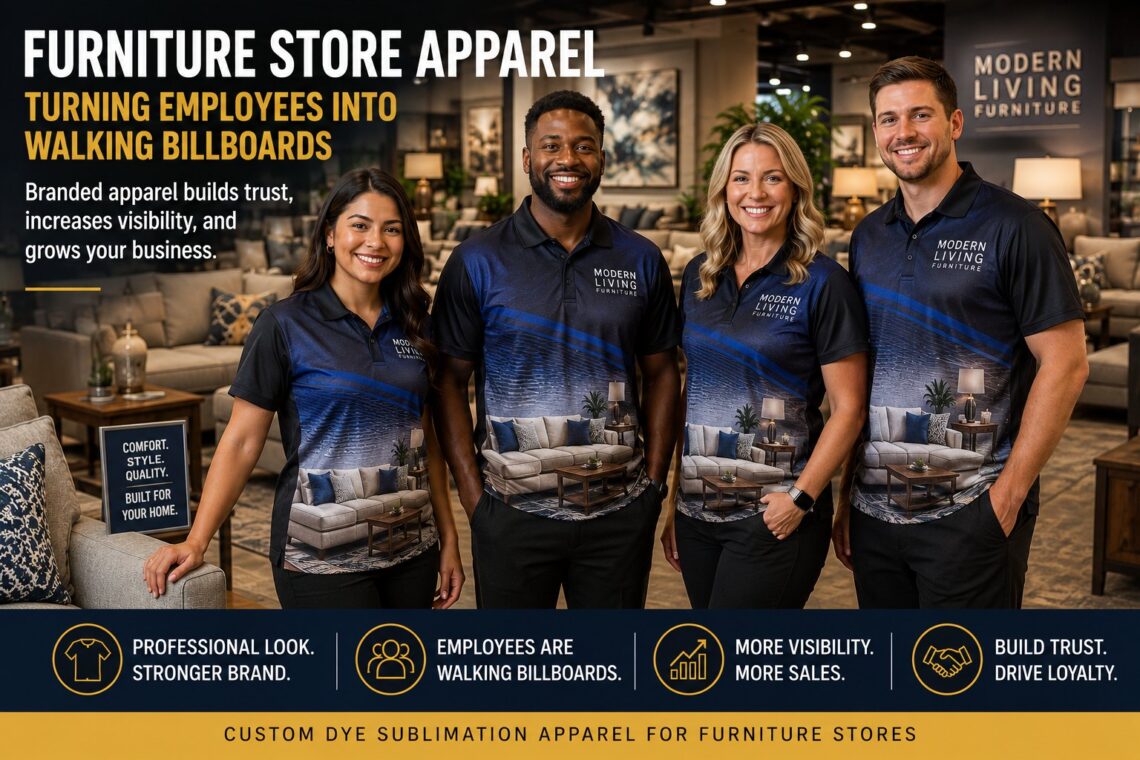 Furniture Store Apparel: How Branded Employee Apparel Increases Visibility, Trust, and Sales