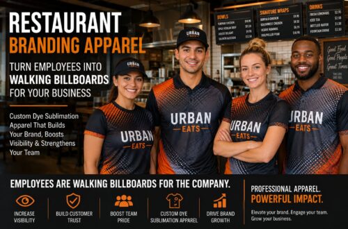 Restaurant Branding Apparel: How Custom Uniforms Turn Employees Into Walking Billboards Quick Answer Restaurant branding apparel is a strategic business investment that helps restaurants increase visibility, strengthen customer trust, and create a consistent brand experience. Through employee advertising through uniforms, restaurants can generate thousands of daily brand impressions while improving professionalism, team identity, and customer recognition. Modern dye sublimation apparel allows businesses to create highly customized, durable uniforms that function as marketing assets rather than simply employee clothing. What Is Restaurant Branding Apparel? Restaurant branding apparel refers to custom uniforms, branded workwear, performance apparel, and company apparel designed to represent a restaurant's identity while employees perform their daily responsibilities. Unlike generic uniforms, restaurant branding apparel incorporates logos, colors, messaging, graphics, and visual elements that reinforce the brand at every customer interaction. Whether employees are greeting guests, preparing food, handling deliveries, attending community events, or promoting the business locally, their apparel becomes an extension of the restaurant's marketing strategy. Today, leading restaurant operators increasingly view employee branding as an operational and marketing investment rather than a simple uniform expense. Why Restaurant Branding Apparel Matters More Than Ever Consumers often make judgments about businesses within seconds of an interaction. Consistent, professional custom uniforms help establish credibility before a customer even places an order. When every team member wears coordinated branded workwear, customers experience: Improved trust Greater professionalism Stronger brand recognition Consistent customer experiences Easier employee identification Enhanced perception of operational quality In competitive restaurant markets throughout Maryland, Virginia, Washington DC, and across the United States, businesses that present a consistent brand image often create stronger customer impressions than competitors with inconsistent presentation. The most successful restaurant brands understand that every customer interaction is a branding opportunity. Benefits of Restaurant Branding Apparel Increased Brand Recognition Branded uniforms reinforce company identity every time an employee interacts with customers, vendors, delivery personnel, or the public. Consistent exposure helps customers remember the restaurant long after the initial interaction. Improved Customer Confidence Customers naturally feel more comfortable interacting with employees who appear professional and clearly represent the organization. Professional company apparel communicates organization, reliability, and attention to detail. Stronger Employee Engagement Employees often feel a stronger connection to organizations that invest in professional branded apparel. High-quality uniforms can contribute to team pride, workplace culture, and employee satisfaction. Support for Recruiting and Retention Professional appearance plays an important role in attracting talent. Well-designed custom uniforms help position restaurants as organized, established employers that value their teams. This can positively influence recruiting efforts and contribute to employee retention. Consistent Brand Presentation Every employee becomes a consistent representation of the brand, creating a unified experience across locations, shifts, and customer touchpoints. How Employees Become Walking Billboards One of the most overlooked benefits of restaurant branding apparel is its ability to generate continuous marketing exposure. Employees are walking billboards for the company. Unlike traditional advertising that stops producing impressions when a campaign ends, branded uniforms continue creating visibility every day. A restaurant employee may interact with hundreds of people during a single shift. Customers, delivery drivers, suppliers, neighboring businesses, and community members all see the brand repeatedly. This creates: Daily brand impressions Customer recognition Local market visibility Repeat exposure Word-of-mouth reinforcement Ongoing marketing value Employees are walking billboards for the company whenever they travel to work, take breaks, participate in community events, or interact with customers outside the restaurant. Over time, these repeated exposures strengthen brand familiarity and increase customer recall. For many restaurants, apparel becomes one of the most cost-effective forms of long-term marketing available. Why Dye Sublimation Is Transforming Restaurant Branding Apparel Traditional decoration methods often limit creativity and branding opportunities. Dye sublimation apparel provides restaurants with significantly more flexibility. Dye Sublimation vs Screen Printing Screen printing works well for simple designs but can become restrictive when multiple colors, gradients, or complex graphics are required. Dye sublimation allows full-color graphics across the entire garment without additional color limitations. Dye Sublimation vs Embroidery Embroidery creates a premium appearance for logos but is generally limited to smaller decoration areas. Dye sublimation enables edge-to-edge branding opportunities while maintaining vibrant colors. Dye Sublimation vs Heat Transfer Heat transfer graphics can eventually crack, peel, or fade under heavy use. Dye sublimation embeds graphics directly into the fabric, resulting in exceptional durability and long-term consistency. Key Advantages of Dye Sublimation Apparel Unlimited color possibilities Edge-to-edge printing capabilities Highly detailed graphics Excellent durability Scalable production Consistent branding across locations Professional appearance Long-term value Restaurants seeking highly customized apparel solutions often choose dye sublimation apparel because it allows complete creative freedom while maintaining brand consistency. Industry Use Cases Example 1: Fast Casual Restaurant Group A regional fast casual restaurant chain uses custom uniforms featuring full-color branding, menu-inspired graphics, and location-specific messaging. Customers immediately identify employees, creating a more professional guest experience while reinforcing the restaurant's visual identity. Example 2: Coffee Shop Franchise A growing coffee brand implements coordinated branded workwear across multiple locations. The consistent apparel helps customers recognize the brand regardless of which location they visit, improving trust and creating a stronger overall brand experience. Operational Example A restaurant with multiple shifts uses color-coded performance apparel for management, kitchen staff, and customer-facing employees. This improves operational efficiency, employee identification, and customer service interactions. ROI Example A restaurant invests in high-quality dye sublimation uniforms that remain visually consistent for years. Instead of continuously replacing faded or damaged apparel, the business benefits from lower replacement frequency while maintaining a strong professional image. The result is ongoing brand exposure combined with improved long-term value. Step-by-Step Framework for Building a Restaurant Branding Apparel Program Define brand objectives and desired customer perception. Identify employee roles requiring branded apparel. Select appropriate apparel styles and performance requirements. Create consistent visual branding standards. Develop artwork optimized for dye sublimation. Establish ordering and fulfillment processes. Implement quality control standards. Measure employee adoption and customer response. Following a structured approach helps ensure that apparel supports both operational goals and marketing objectives. Buyer Considerations Customization Options Look for providers capable of offering full-color customization, custom graphics, variable employee personalization, and complete brand integration. Ordering Flexibility Businesses should evaluate minimum order requirements, reorder capabilities, and scalability for future growth. Turnaround Times Reliable production timelines are critical, especially for restaurant openings, rebranding initiatives, seasonal campaigns, and employee onboarding. Fulfillment Capabilities Multi-location restaurants benefit from centralized fulfillment systems that simplify ordering and distribution. Quality Consistency Consistent production standards ensure that colors, graphics, and garment quality remain uniform across all orders. Pricing Considerations The lowest upfront price does not always deliver the best value. Businesses should evaluate durability, replacement frequency, branding effectiveness, and long-term ROI. Return on Investment Because employees are walking billboards for the company, branded apparel should be evaluated as a marketing investment, not merely a uniform expense. Why Businesses Choose Digitized Logos Digitized Logos provides branded apparel and promotional product solutions for organizations seeking professional, scalable branding programs. The company manages sourcing, customization, production, and fulfillment, helping businesses streamline apparel procurement while maintaining quality consistency. Digitized Logos specializes in dye sublimation apparel, custom uniforms, promotional apparel, branded workwear, employee branding solutions, and company apparel programs. As an MDOT, DDOT, and VA SWaM Certified Small, Minority, Female-Owned Business, the company supports organizations throughout Maryland, Virginia, Washington DC, and across the United States. Decision Support: Is Restaurant Branding Apparel Worth the Investment? For most restaurants, the answer is yes. Professional restaurant branding apparel improves customer perception, increases visibility, strengthens employee identity, and creates consistent brand experiences. When apparel is designed strategically, employees become walking billboards for the company, generating ongoing exposure that supports long-term business growth. The combination of marketing value, operational benefits, and employee engagement often delivers measurable returns that extend well beyond the cost of the garments themselves. Frequently Asked Questions What is restaurant branding apparel? Restaurant branding apparel includes custom uniforms, branded workwear, and company apparel designed to promote a restaurant's identity while creating a professional appearance. How does employee advertising through uniforms help a restaurant? Employee advertising through uniforms creates ongoing brand exposure, improves recognition, strengthens professionalism, and increases customer trust. Why is dye sublimation apparel popular for restaurants? Dye sublimation allows full-color, edge-to-edge graphics with exceptional durability, making it ideal for highly customized restaurant branding programs. Can custom uniforms improve employee engagement? Yes. Professional custom uniforms often increase team pride, strengthen company culture, and support employee engagement initiatives. How do I choose the right restaurant apparel provider? Look for experience, customization capabilities, production consistency, fulfillment support, flexible ordering options, and proven expertise in branded apparel programs. Key Takeaways Restaurant branding apparel is a business asset, not simply a uniform expense. Employees are walking billboards for the company and create ongoing marketing exposure. Employee advertising through uniforms improves visibility, recognition, and customer trust. Dye sublimation apparel offers superior customization, durability, and branding opportunities. Consistent employee branding strengthens professionalism and customer experience. Custom uniforms support recruiting, retention, and employee engagement initiatives. Strategic branded workwear can deliver measurable long-term ROI. Ready to Strengthen Your Brand? If you want restaurant branding apparel that increases visibility, improves professionalism, and turns employees into walking billboards for your company, Digitized Logos can help. From custom uniforms and performance apparel to fully customized dye sublimation apparel programs, Digitized Logos provides flexible solutions designed to support employee branding, operational consistency, and long-term brand growth. Call 301-963-3553 to discuss your project or visit DigitizedLogos to explore customization options and discover how branded apparel can become one of your most effective marketing assets.