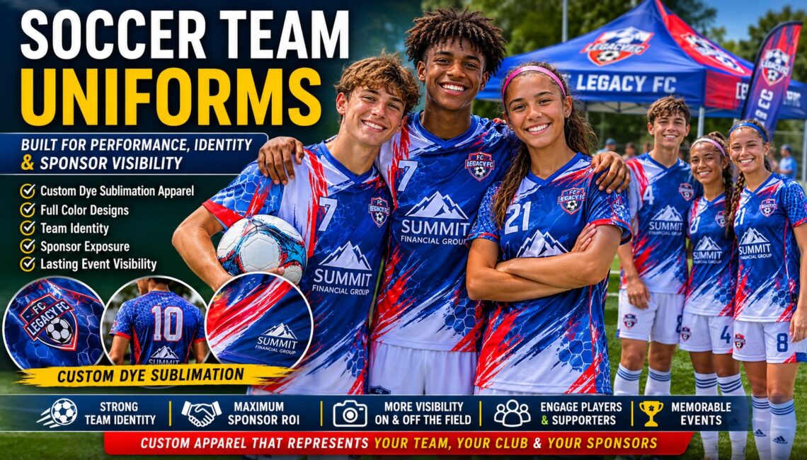 Soccer Team Uniforms: How Custom Apparel Builds Team Identity, Sponsor Visibility, and Event Recognition