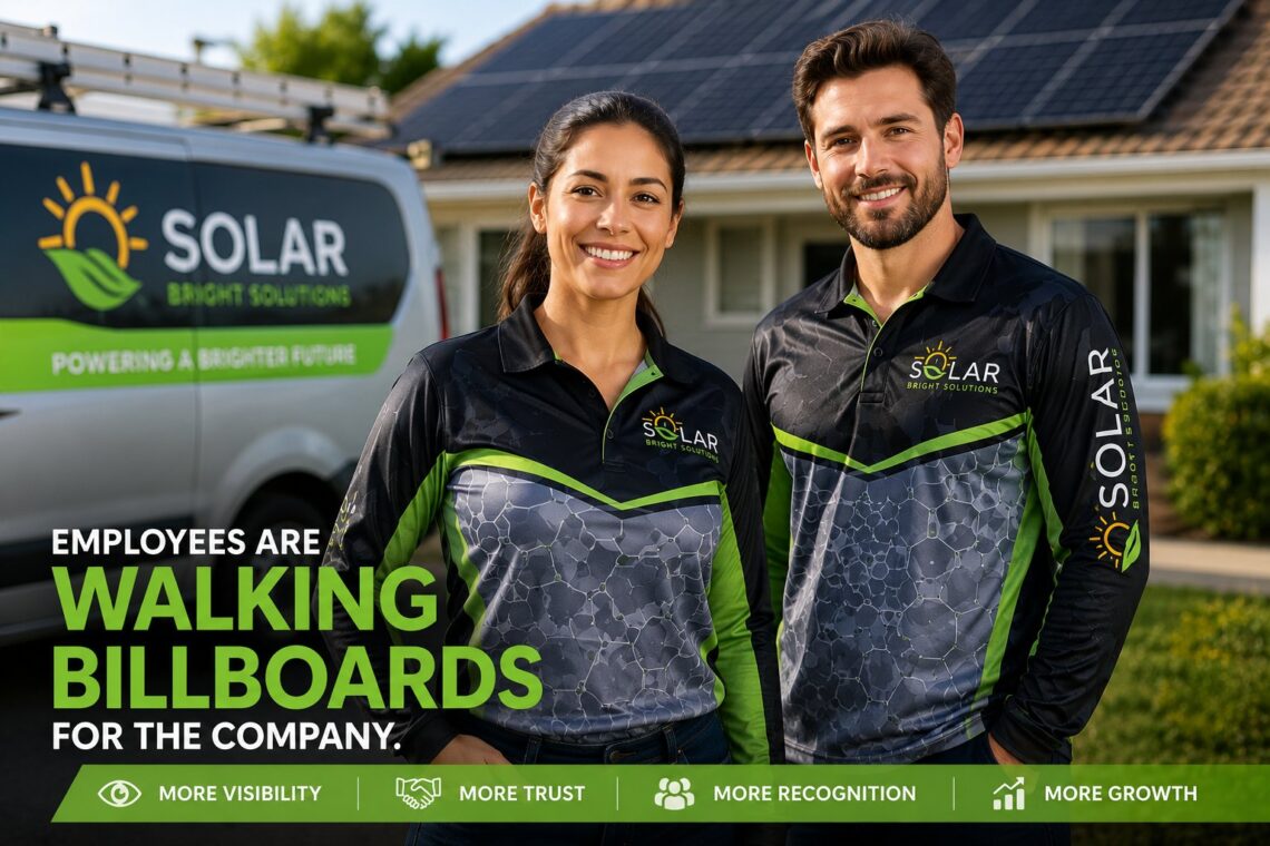 Solar Company Uniforms: How Branded Apparel Drives Visibility, Trust, and Business Growth