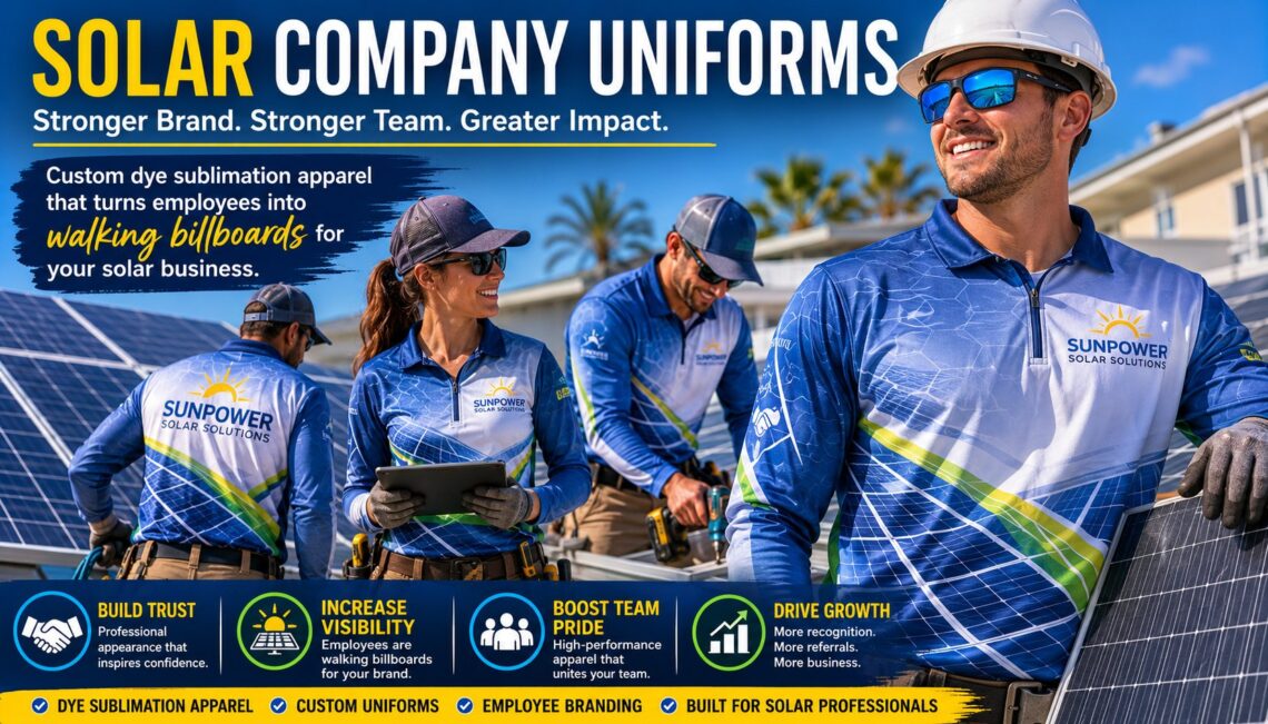 Solar Company Uniforms: How Branded Apparel Drives Visibility, Trust, and Growth