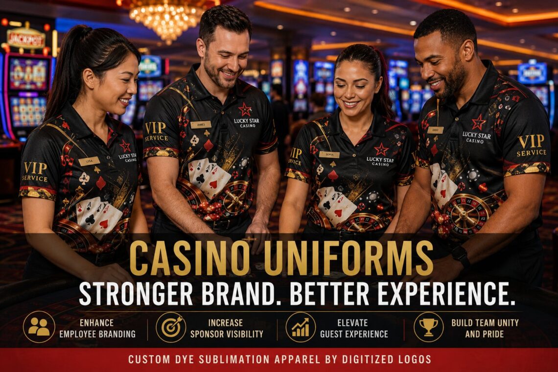 Casino Uniforms: A Complete Guide to Casino Employee Branding with Custom Dye Sublimation Apparel