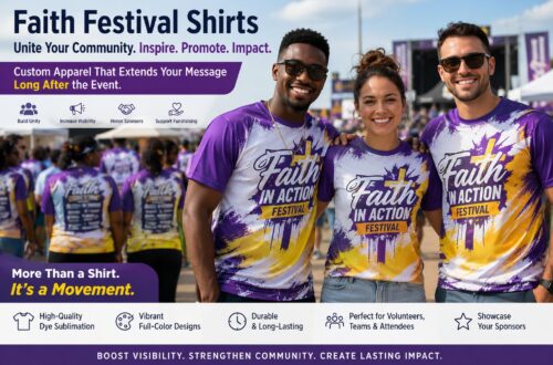 Faith Festival Shirts: Custom Apparel That Builds Community, Boosts Sponsorships, and Extends Event Visibility
