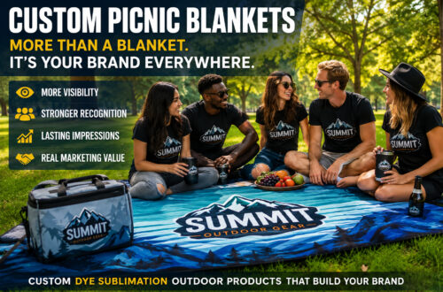 Custom Picnic Blankets for Business Brand Visibility