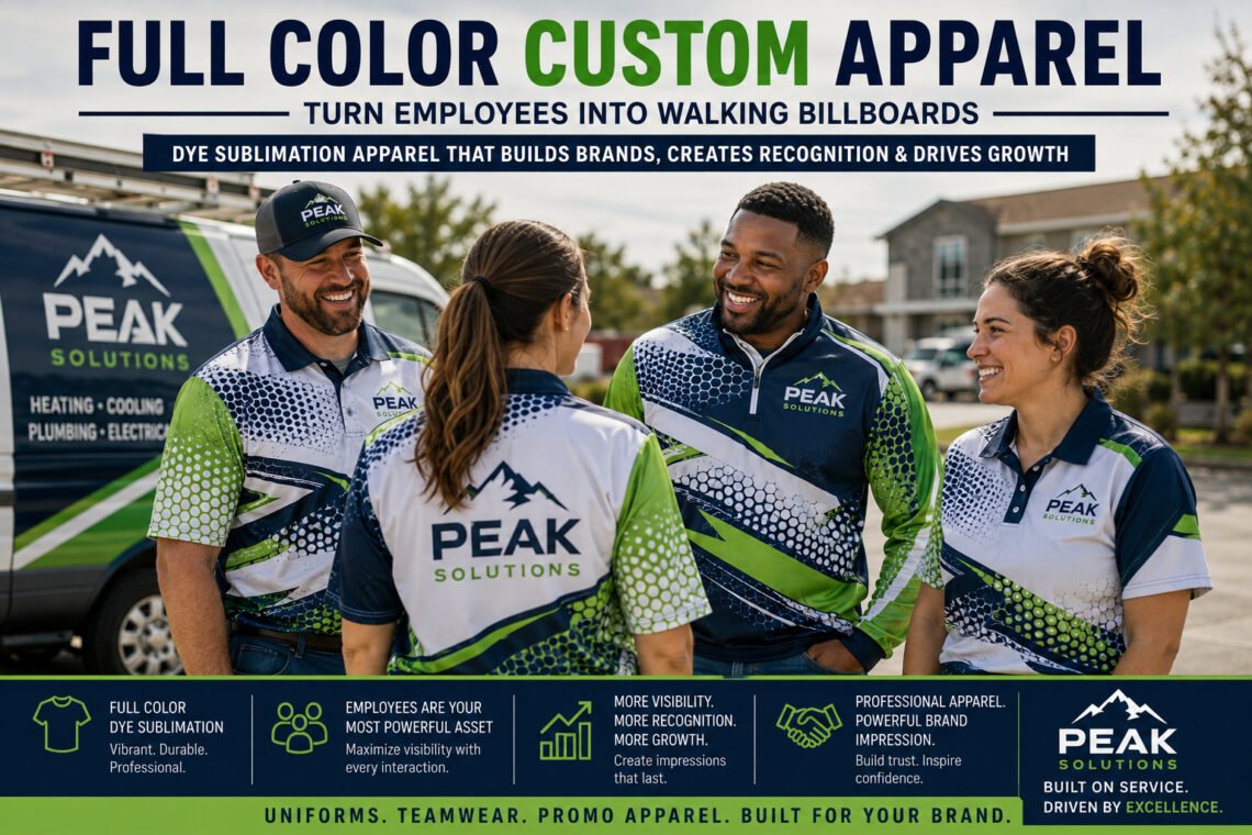 Full Color Custom Apparel: Turn Employees Into Ads