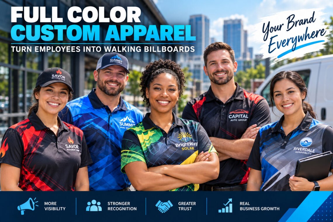 Full Color Custom Apparel: Turn Employees Into Ads